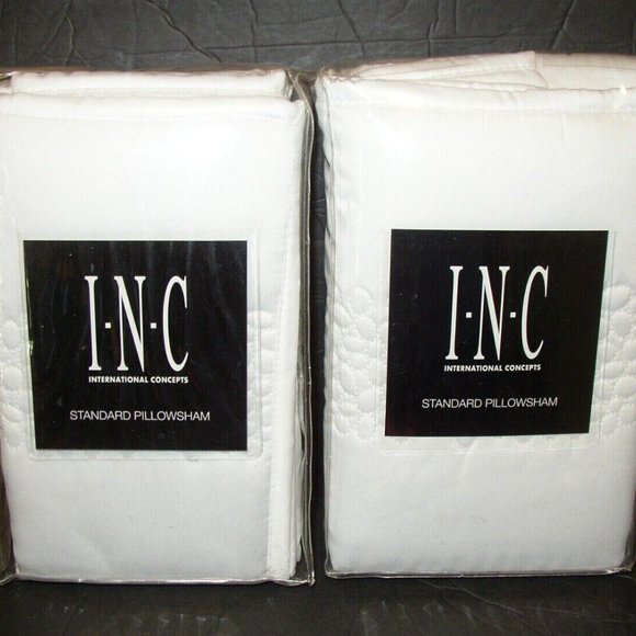 PAIR International Concepts INC Primrose Quilted Standard Pillow Shams White NEW - Picture 1 of 6